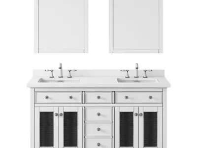 OVE Ophelia 60 Almond Latte Vanity 3D model