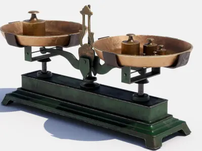 Old Scale Low-poly 3D model