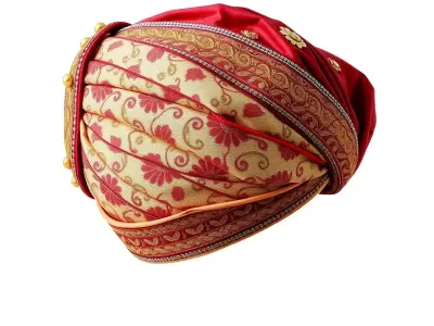 Traditional Turban Model Pack with Ornate Details Low-poly 3D model