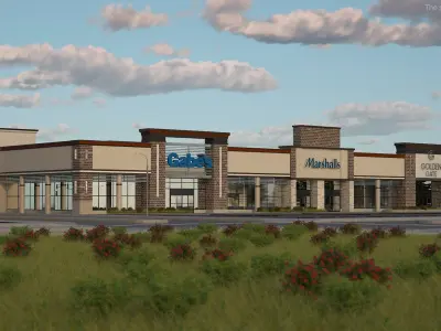 Strip Mall Building 3D model