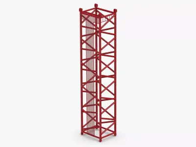 Crane D Intermediate Section 12m Red 3D model