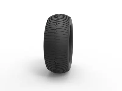 Vintage monster truck tire Scale 1 to 25 3D print model