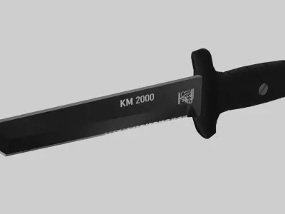 KM2000 combat knife Low-poly 3D model