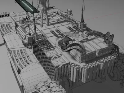 plasma tank Low-poly 3D model