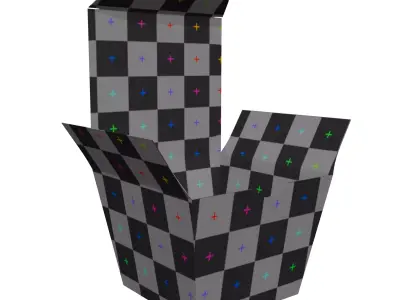 3D Packaging Box Mockup Cardboard Low-poly 3D model