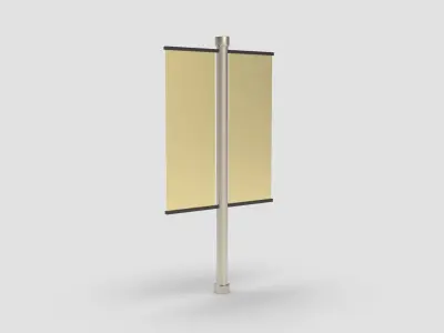 Style advertisement close to a urban street in city 3D model 4