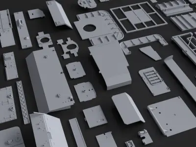 Kitbash Kit - 90 Panels and Surfaces V1 3D model