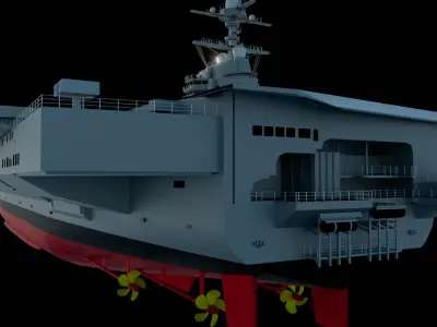 USS Gerald R Ford Low-poly 3D model