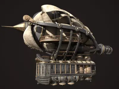Airship Steampunk 3D model