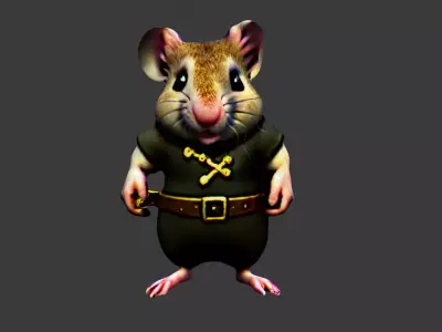 Rat Man Low-poly 3D model