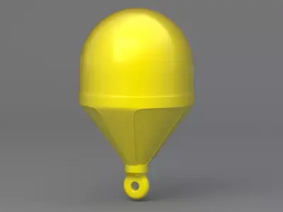 Sea Buoy yellow 3D model