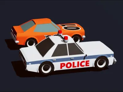 Cartoon Vehicles  Low Poly Cars FREE Free low-poly 3D model