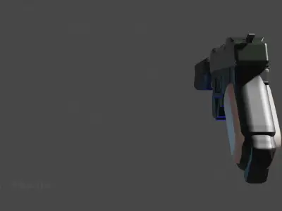 Hand Gun with Compressor  3D model