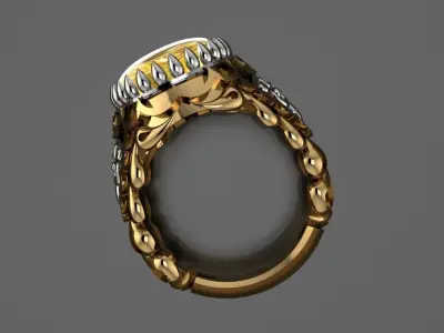 Antique men ring 3D print model