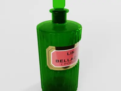 Antique Victorian Apothecary Bottle 02 3D model