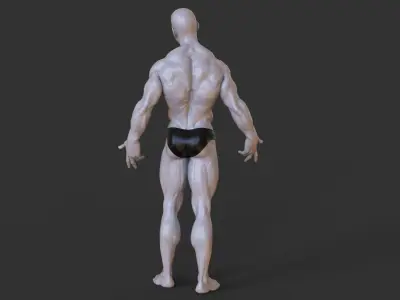 Bodybuilder Pose 3D print model 9