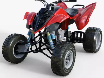 Atv Bike Low-poly 3D model