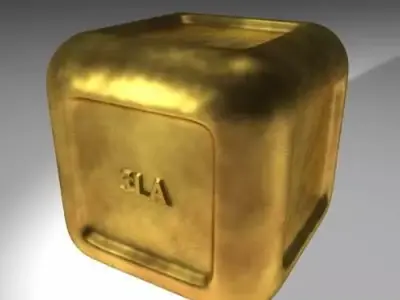 Gold Model cube Free 3D model