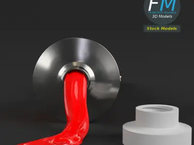 Paint tube open 3D model