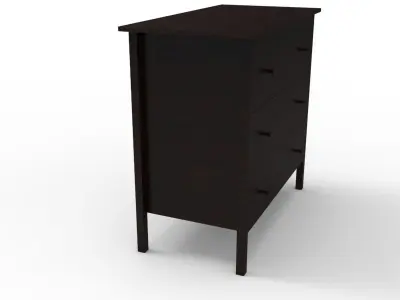 Classic Bedside Low-poly 3D model