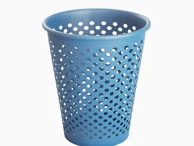 Plastic Trash Bin Set  3D model