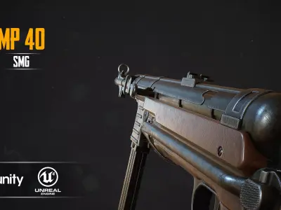 MP 40  Low-poly 3D model