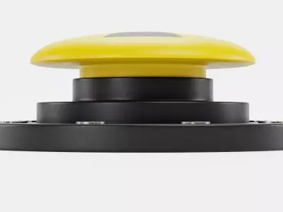 Emergency Button V7 - Radiation Hazard Industrial Push Switch 3D model