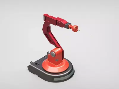 Robotic arm mechanical industrial 3D model