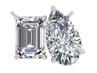 Pear And Emarald Stone Pendent 3D print model