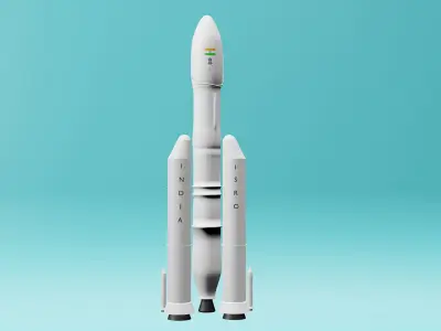 GSLV Geosynchronous Satellite Launch Vehicle Mk 3 ISRO 3D model
