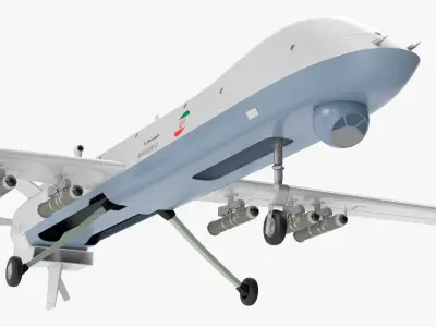 Iranian Dron Qods Mohajer 10 Blue 3D model