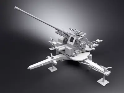 Flak 37 Alternate Scale model 3D print model