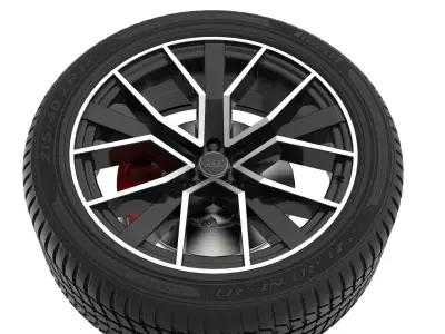 Wheel Low-poly 3D model by XP009