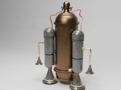 Steampunk Jetpack 3D model