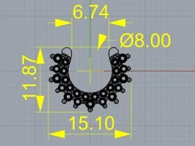 septum diamonds 3D model