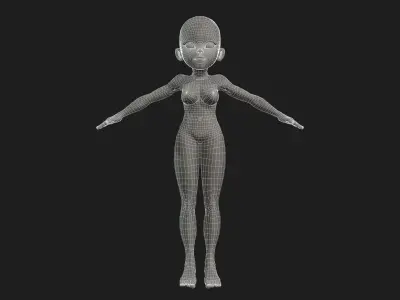 Characters Base Models Megapak Free 3D model