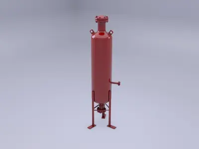 Degasser gas cylinder Low-poly 3D model