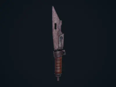 Post Apocalyptic Blade Low-poly 3D model