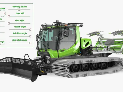 Snowcat Generic Rigged 3D model