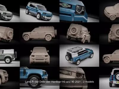 Land Rover Defender Hardtop 110 and 90 2021 3D Model Pack
