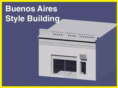 Buenos Aires Style Building 1 Free 3D model