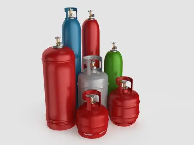 Gas Cylinder Collection 3D model