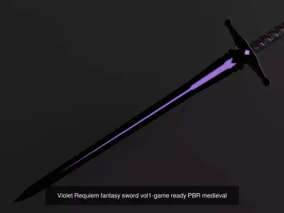  medieval Fantasy weapons Pack Game-Ready PBR  2 Swords 1 Dagger