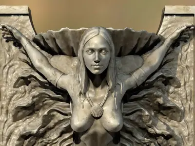 Mermaid Wall plinth 3D model