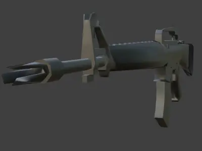 weapon m16a1 Low-poly 3D model