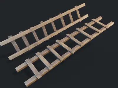 Stairs Low-poly 3D model