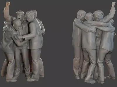 Donald Trump Survivor Group 3D print model