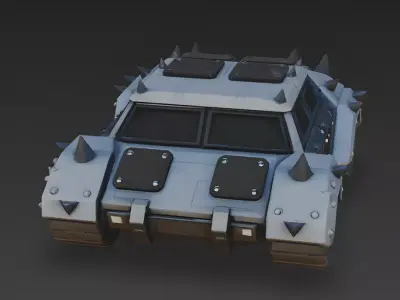 Urban Stealth Armored SUV 3D Model Low-poly 3D model