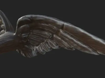 Eagle wooden Free low-poly 3D model