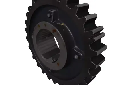 Industrial Metal Gear Wheel 3D model